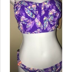 NWT Macy’s hobie swimwear sz medium purple feather